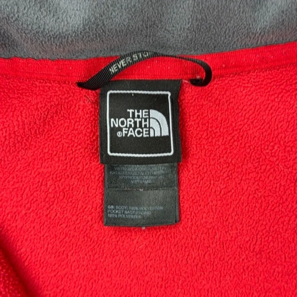 The North Face Jacket Mens Medium Red Polartec Fleece Full Zip Hiking Gorpcore